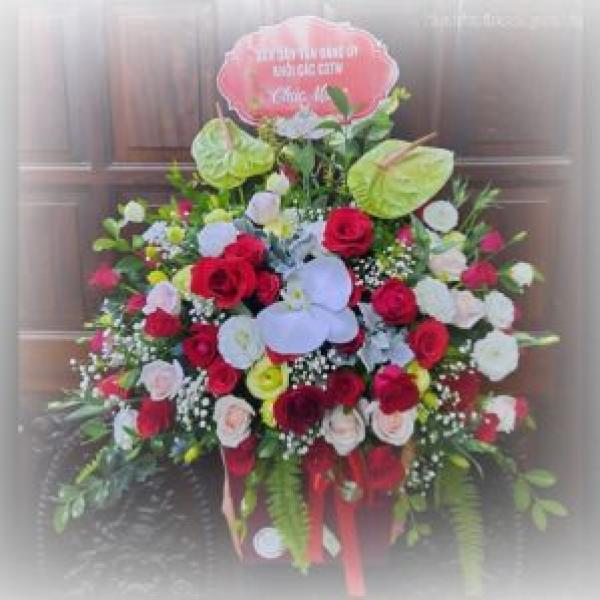 Giỏ hoa khai trương để bàn BNG563