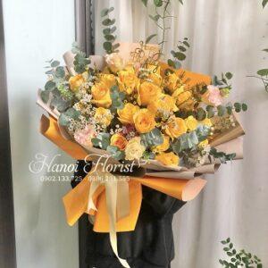 Bó Hoa Hồng Vàng Sinh Nhật Đẹp Nhất